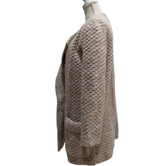 Joe's Erica Long Jacket Wool Mohair Blend in Tan Size S - Worn by Jessica Alba - Picture 6 of 12